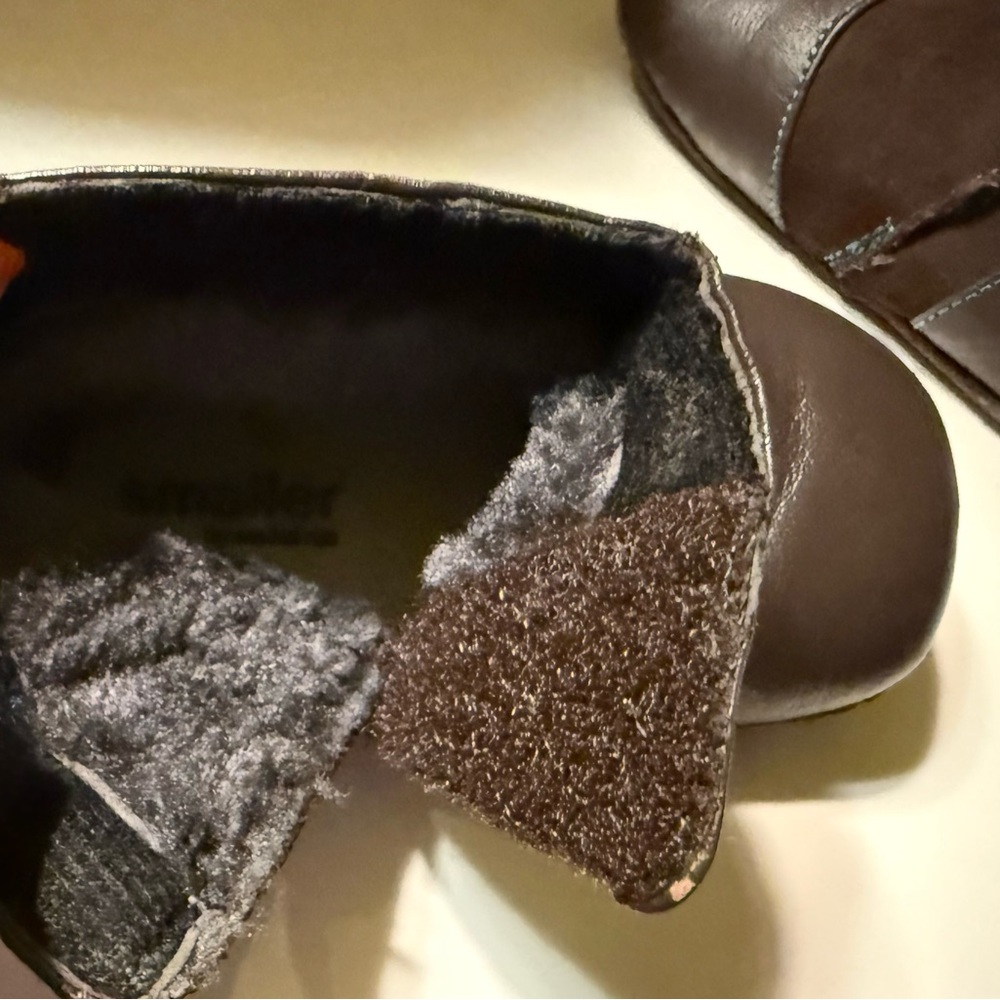 Brown Leather Baby Booties From Smaller - Picture 6 of 6